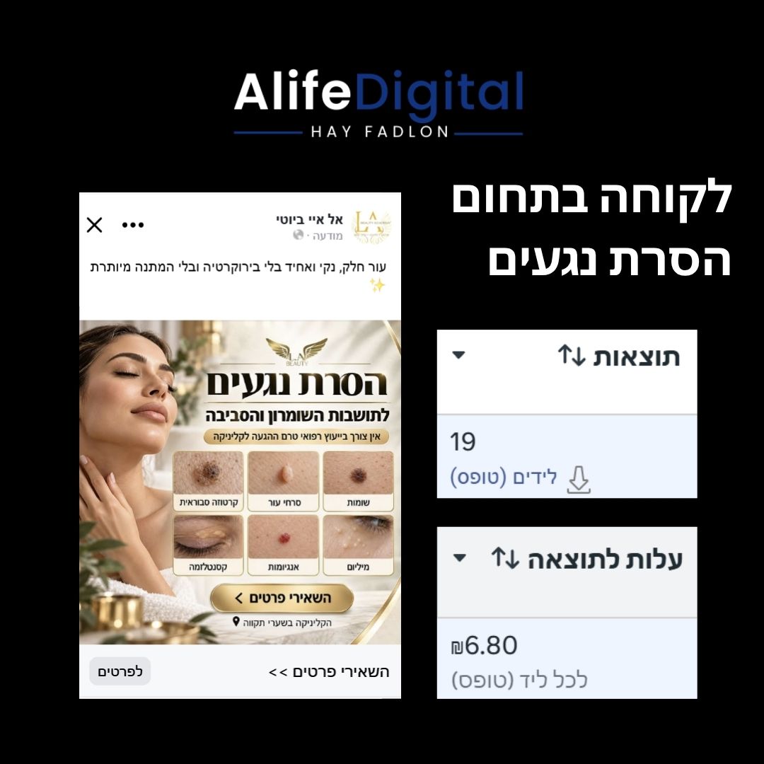 תוצאות קמפיין של לקוח