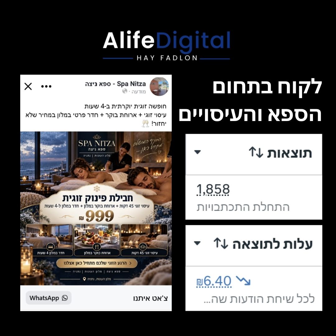 תוצאות קמפיין של לקוח